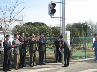 2012年1月27日　埼玉学園前信号落成式（２）
